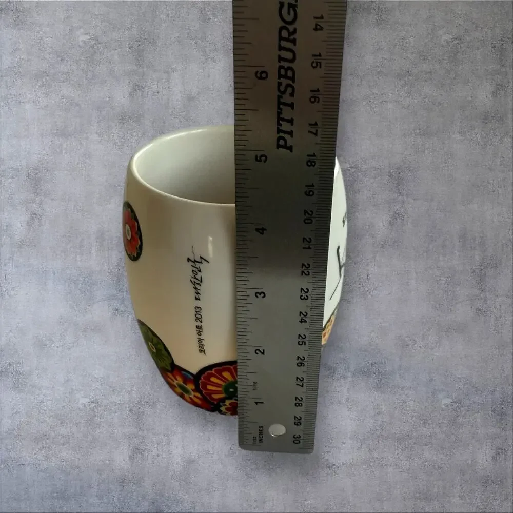 Starbucks Coffee Mug Cup KOREA 2013 Dancheong Floral Art Design 16oz
